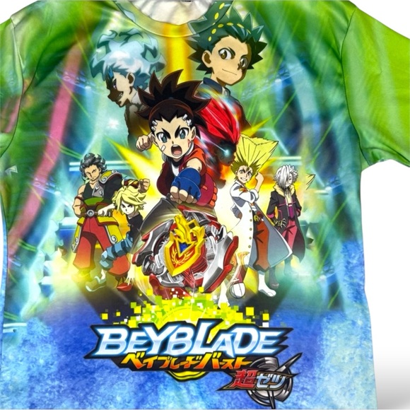 Blue Green and White BeyBlade Tie-Dye T-Shirt
A1 - Picture 3 of 7